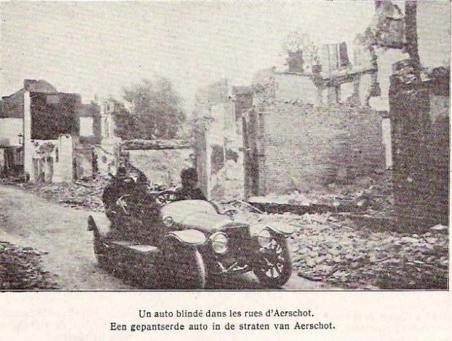 gepantserde auto in Aarschot 1914
