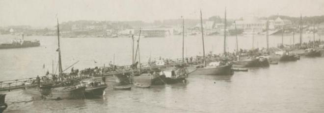 pontonbrug te Antwerpen in 1914