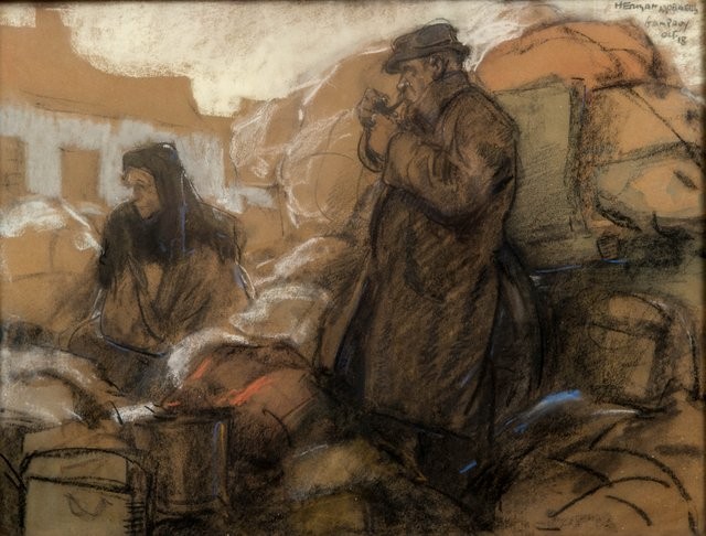 HermanMoerkerk_BelgischeVluchtelingeninStamproy_1918