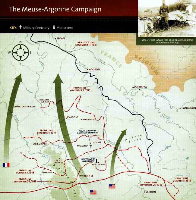 Maas_Argonne_Offensieven_Kaart